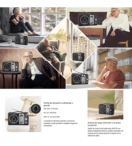 Radio Multibanda TopSonic TS-R208AC – 11 Bandas AM/FM/SW