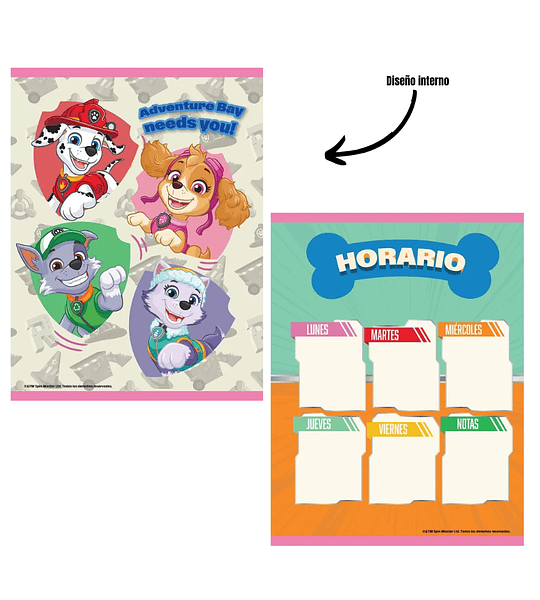 Cuaderno Cuadriculado 100 hojas Cosido Primavera para niños y niñas