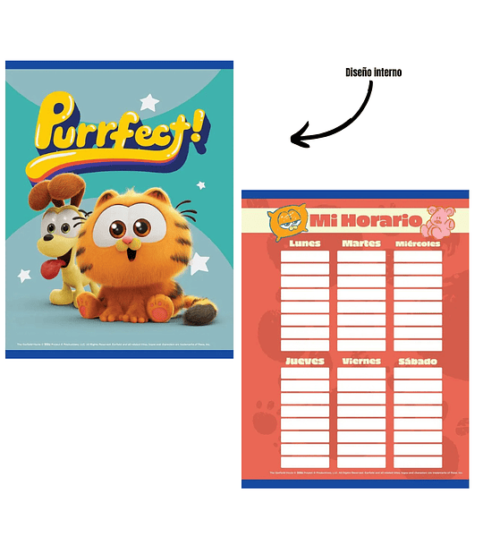 Cuaderno Cuadriculado 100 hojas Cosido Primavera para niños y niñas