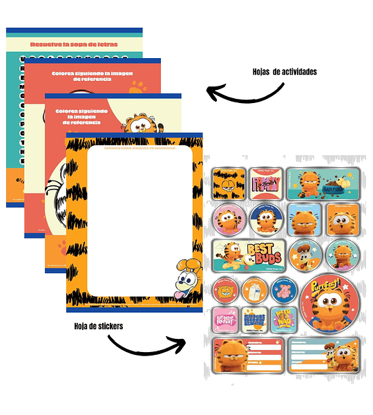 Cuaderno Cuadriculado 100 hojas Cosido Primavera para niños y niñas