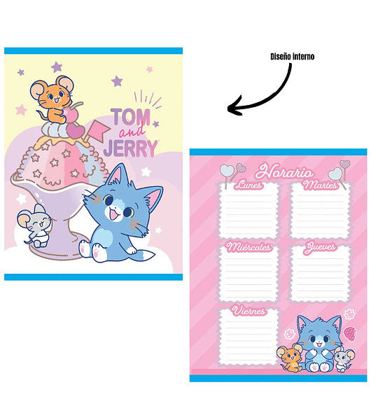 Cuaderno Cuadriculado 100 hojas Cosido Primavera para niños y niñas