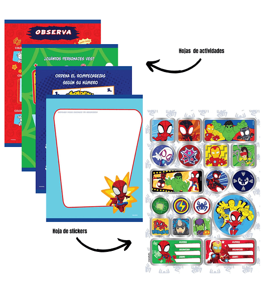 Cuaderno Cuadriculado 100 hojas Cosido Primavera para niños y niñas