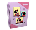 Cuaderno Snoopy, Mafalda y Pantera Rosa Argollado 80 Hojas | Coleccionable | Cuaderno Escolar y de Regalo Feria Escolar 2026
