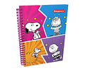 Cuaderno Snoopy, Mafalda y Pantera Rosa Argollado 80 Hojas | Coleccionable | Cuaderno Escolar y de Regalo Feria Escolar 2026