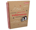 Cuaderno Argollado Pasta Dura Grande Kraft Diseño de Mafalda