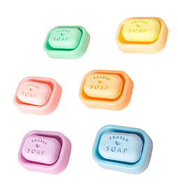Gomas de Borrar Tipo Jabón Diseño Cute – Set Coleccionable de Papelería Hermosa