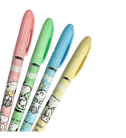  Esfero Snoopy Gel 0.5 mm Tinta Negra Diseño Premium