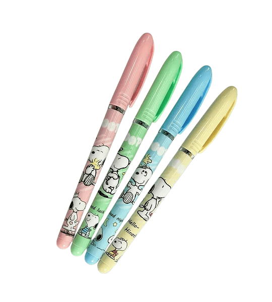  Esfero Snoopy Gel 0.5 mm Tinta Negra Diseño Premium