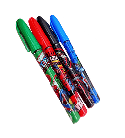  Esfero Avengers Gel 0.5 mm Tinta Negra Diseño Premium