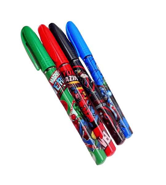 Esfero Avengers Gel 0.5 mm Tinta Negra Diseño Premium