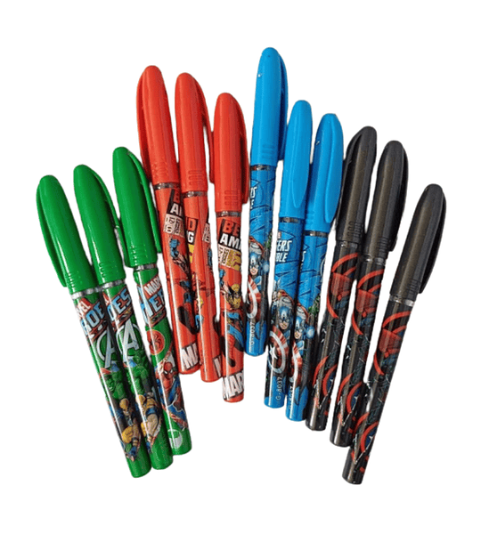  Esfero Avengers Gel 0.5 mm Tinta Negra Diseño Premium