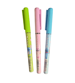  Esfero Stitch Gel 0.5 mm Tinta Negra Diseño Premium