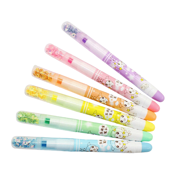 Resaltadores De Colores Con Punta En Forma De Estrella