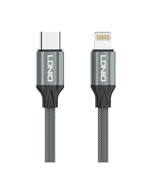 Cable C a Lightning 2 Metros Carga Rápida Trenzado Apple LDNIO LC442i 