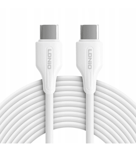 Cable C a C 65W Carga Rápida 2 Metros Reforzado LDNIO LC122C