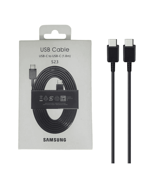 Cable Samsung C a C Original 1.8m Carga Rápida y Datos S23 S22 S21