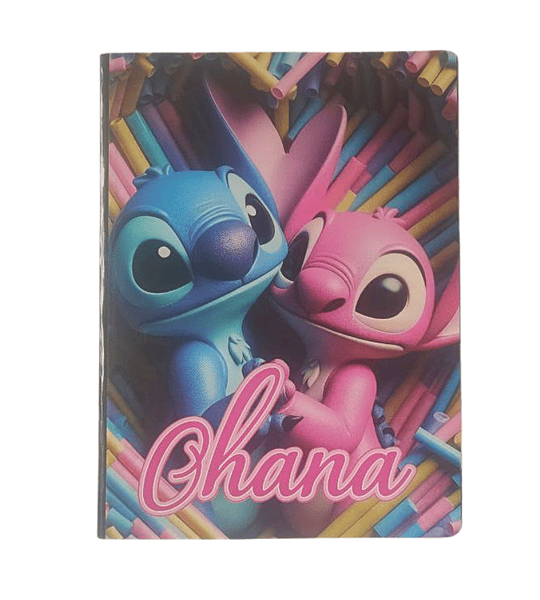 Cuaderno Cosido 100 Hojas Cuadriculado Diseños Juveniles