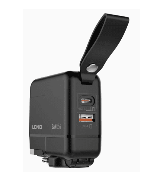 Cargador Adaptador Internacional Viaje 65W GaN Turbo | USB-C PD + USB-A QC 