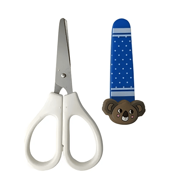 Tijeras Escolares Infantiles con Protector Diseño Animal