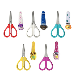 Tijeras Escolares Infantiles con Protector Diseño Animal