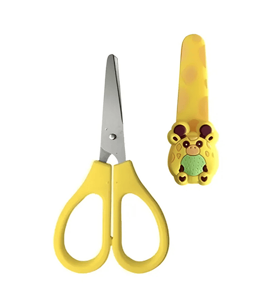 Tijeras Escolares Infantiles con Protector Diseño Animal