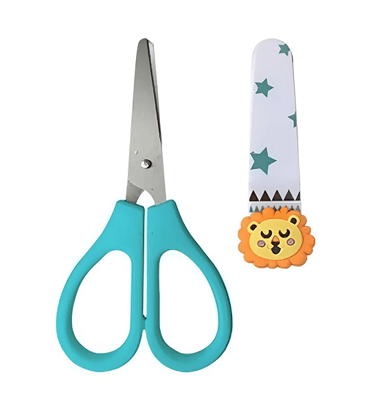 Tijeras Escolares Infantiles con Protector Diseño Animal