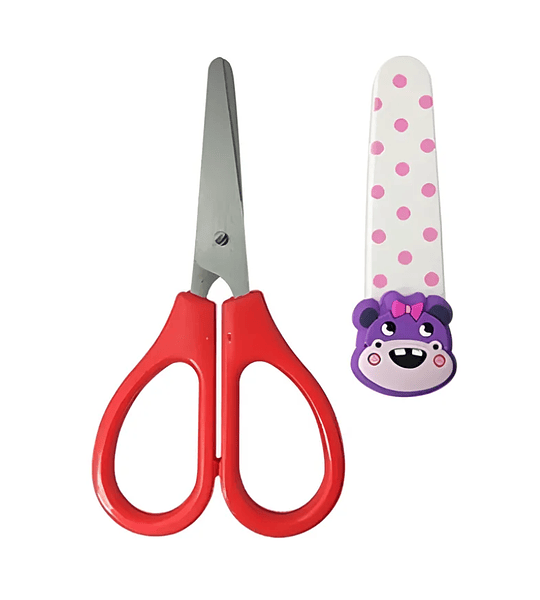 Tijeras Escolares Infantiles con Protector Diseño Animal