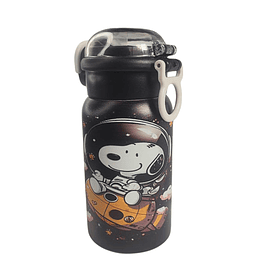 Botella De Agua Infantil en Acero Inoxidable con Popote 2en1