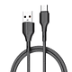 Cable LDNIO LS852 USB a C 2 Metros Carga Rápida 25W Cordón Reforzado Negro