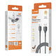 Cable LDNIO LS852 USB a C 2 Metros Carga Rápida 25W Cordón Reforzado Negro