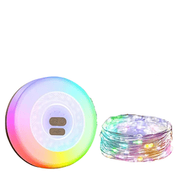 Luces LED Camping Recargables con Guirnalda 10 m Multicolor Lámpara Solar y USB