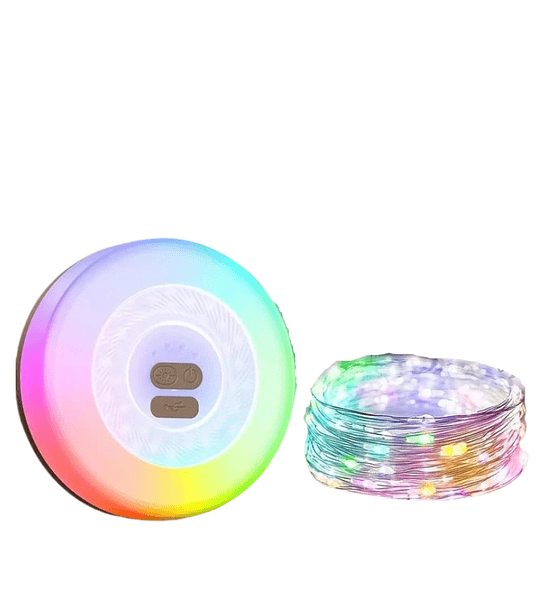 Luces LED Camping Recargables con Guirnalda 10 m Multicolor Lámpara Solar y USB