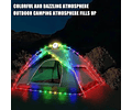 Luces LED Camping Recargables con Guirnalda 10 m Multicolor Lámpara Solar y USB