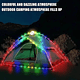 Luces LED Camping Recargables con Guirnalda 10 m Multicolor Lámpara Solar y USB