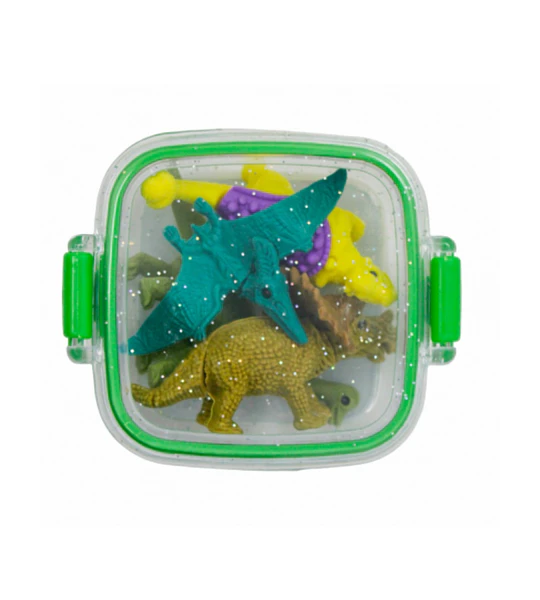 Set x4 Borradores Dinosaurio + Caja | Gomas de Borrar Didácticas Niños