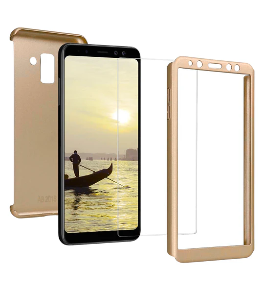 Funda Samsung A8 Plus Estuche 360 con Vidrio
