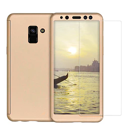 Funda Samsung A8 Plus Estuche 360 con Vidrio