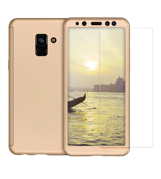Funda Samsung A8 Plus Estuche 360 con Vidrio