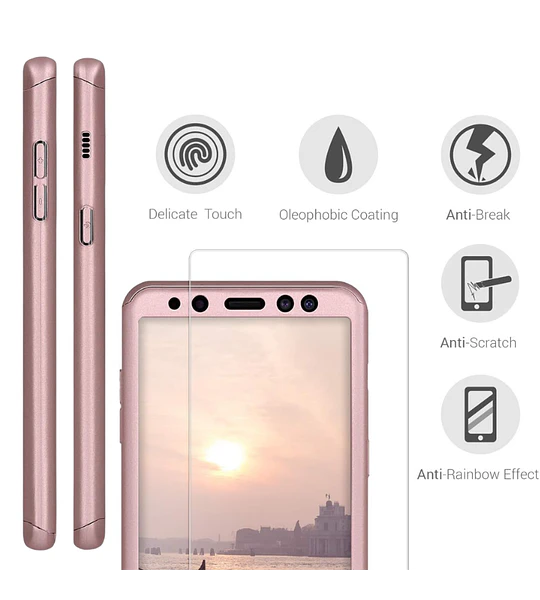 Funda 360 Samsung Galaxy A8 2018 Protector + Vidrio