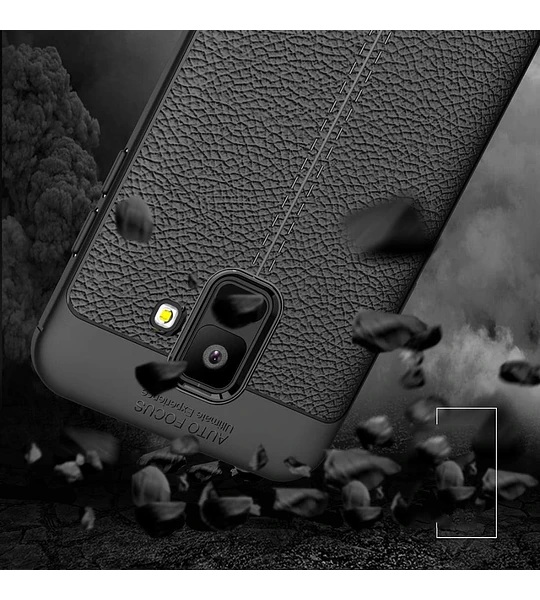 Funda Samsung A8 2018 Protector Tipo Cuero
