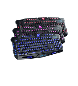  Teclado Gamer Gamin Juegos Retroiluminado 3 Colores Crater