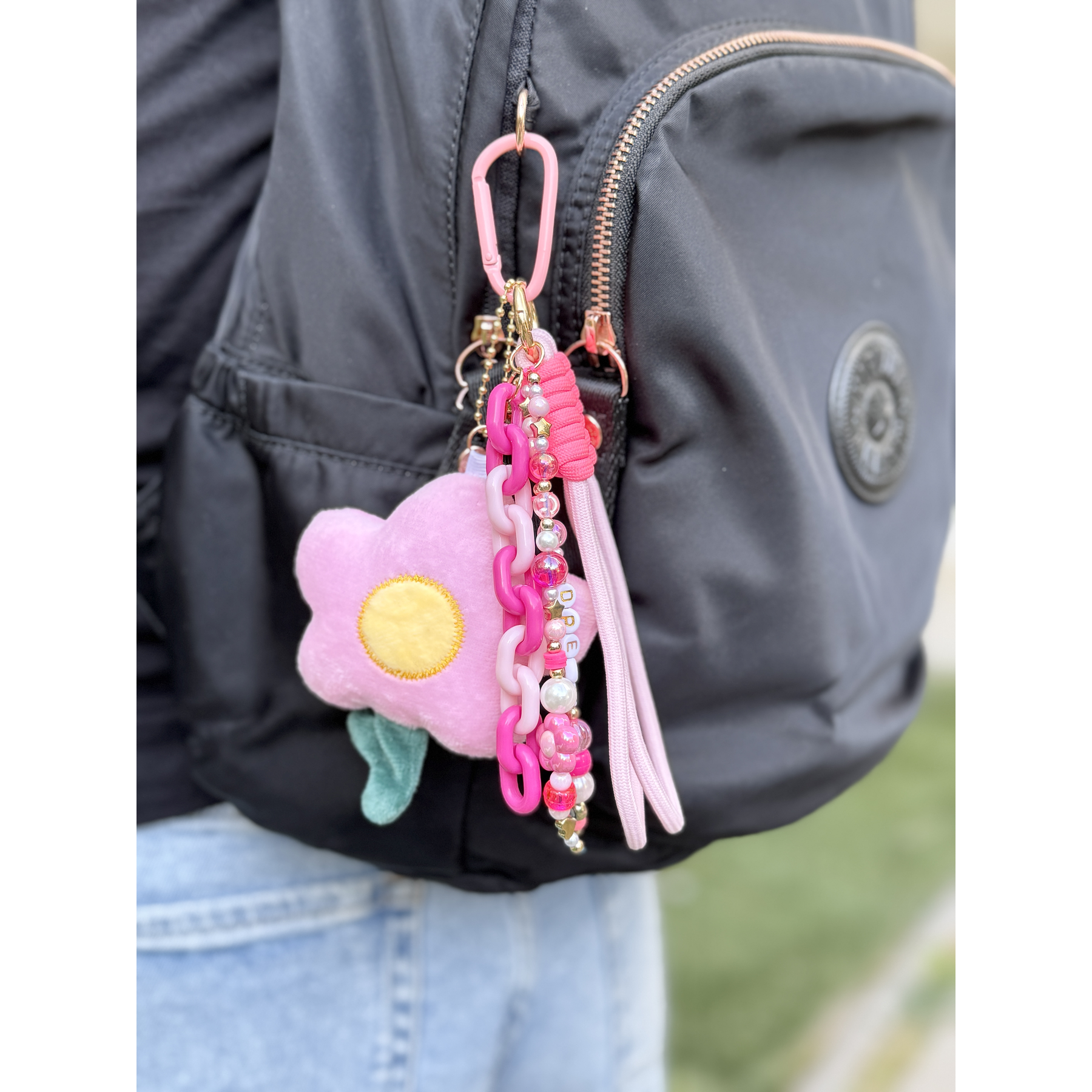 Charm Bag Pink Flower