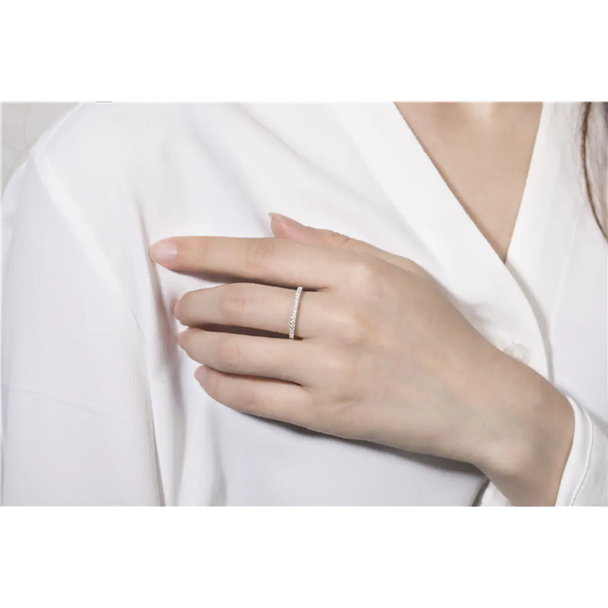 Shop LC - Anillo De Compromiso De Moissanita Para Mujer