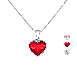Collar Love Heart con Cristales Swarovski® Plata 925 y Rodio