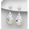 Aros Shine Drops con Cristales Swarovski® de Plata 925 y Rodio