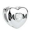 Charms Corazón Mom Personalizado Plata 925