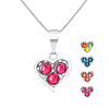 Collar Heart Round  de Plata 925 con Cristales Swarovski®