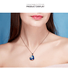 Collar Corazon y Lazo con Cristales Swarovski® - Plata 925 y Rodio
