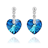 Aros Big Heart Colgante con Cristal Swarovski®- Plata 925