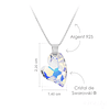 Collar Stylish Heart con Cristal Swarovski®- Plata 925 y Rodio